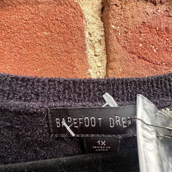 Barefoot Dreams Easy Long Sleeve Lounge Top Black Women’s 1X NWT - Picture 4 of 7